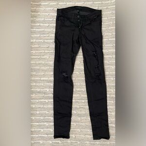 Flying monkey black distressed jeans size 25
